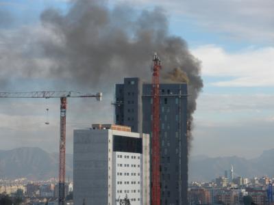 Incendio Torre Juan Carlos I en Espinardo